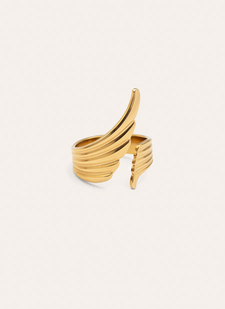 Anillo Dove Acero Baño Oro