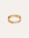 Bague Double Teresa Sparks Acier plaqué or