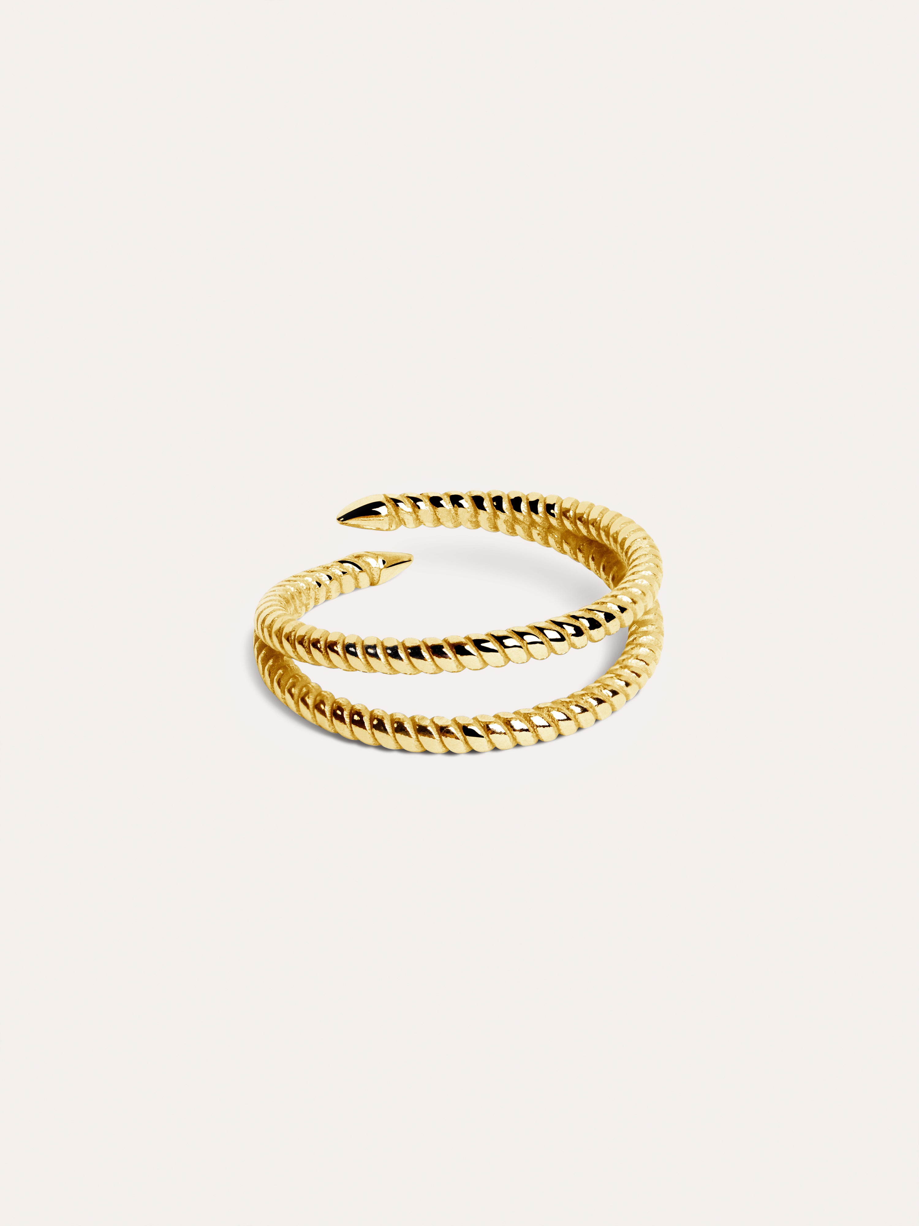 Double Twist Gold-Plated Ring