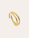 Double Twist Gold Ring