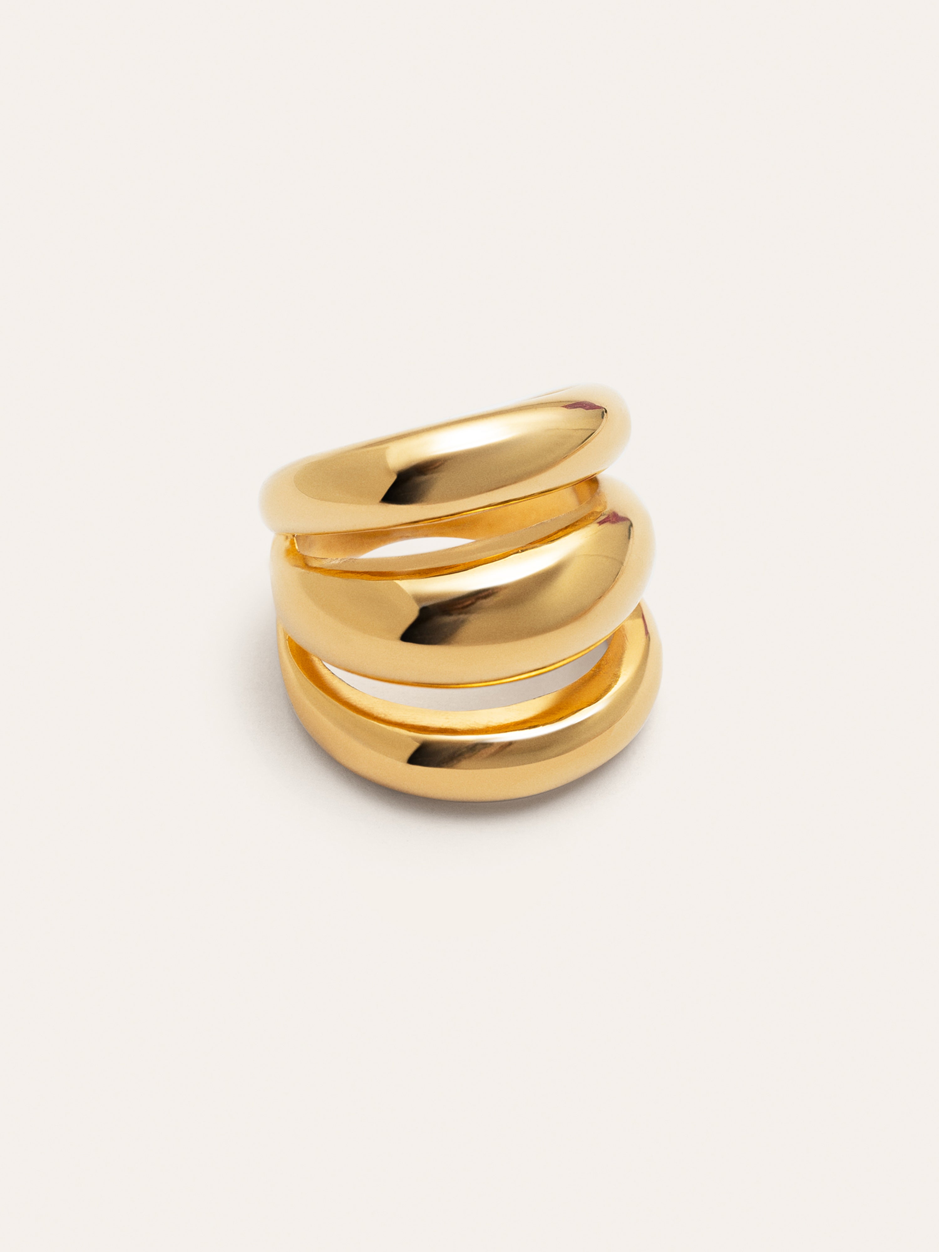Dune Air Stainless Steel Gold Ring