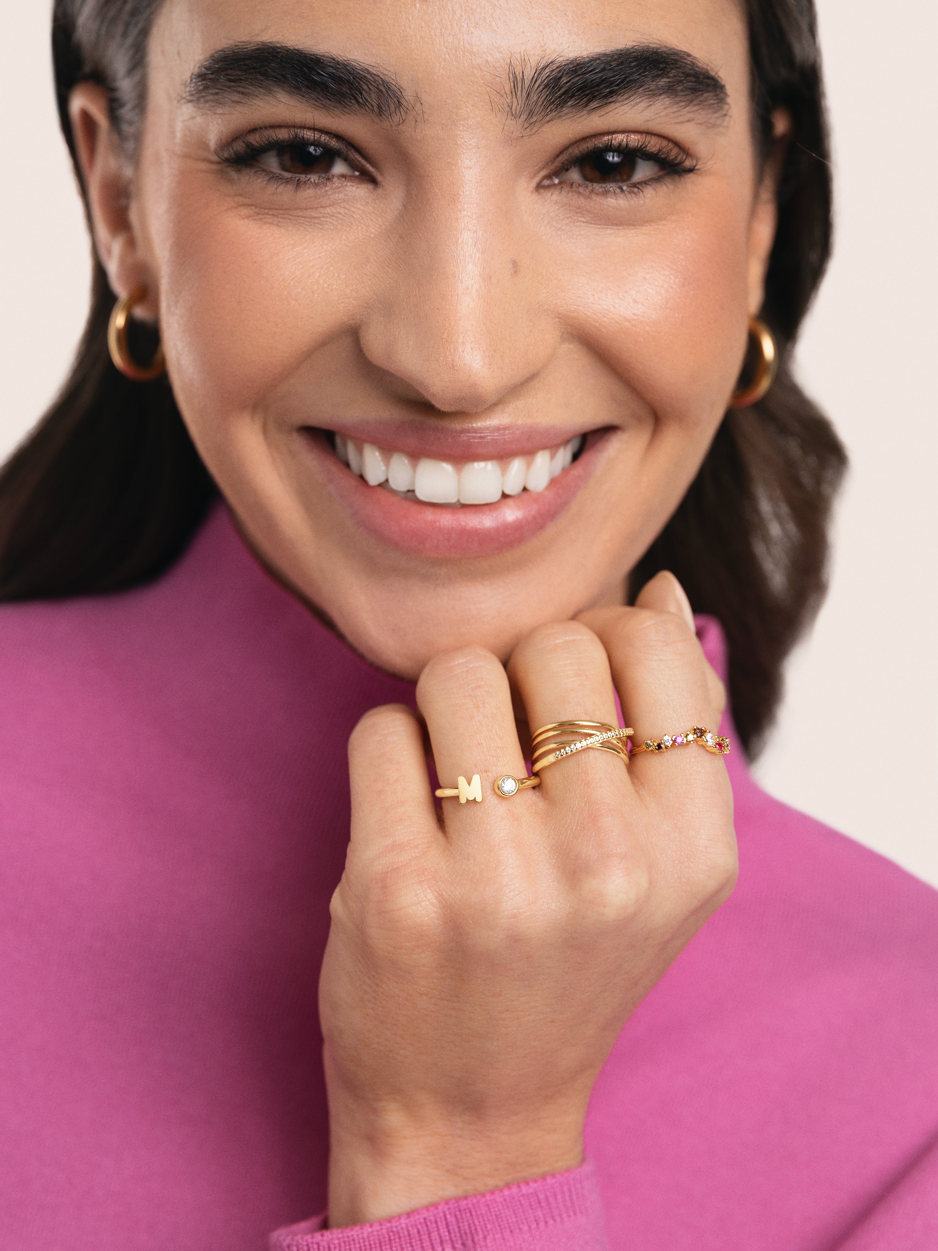 Anillo Estellar Colors Plata Baño Oro