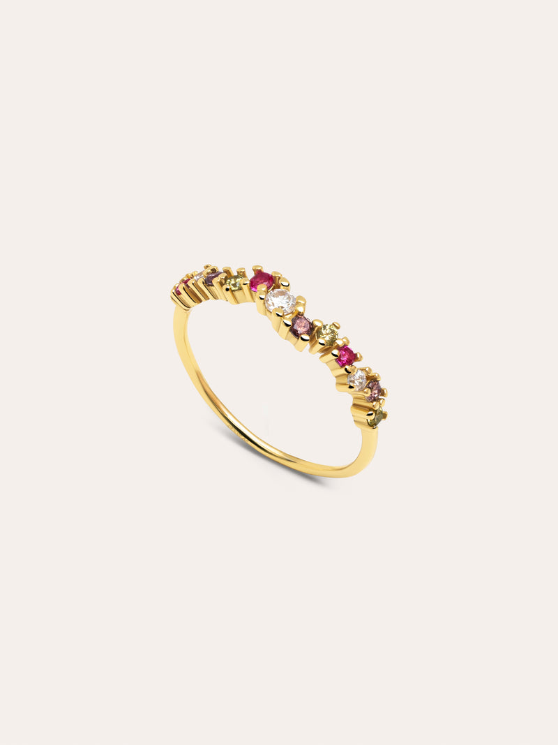 Estellar Colors Ring Silber, vergoldet