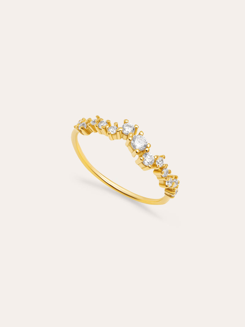 Estellar Ring Silber, vergoldet