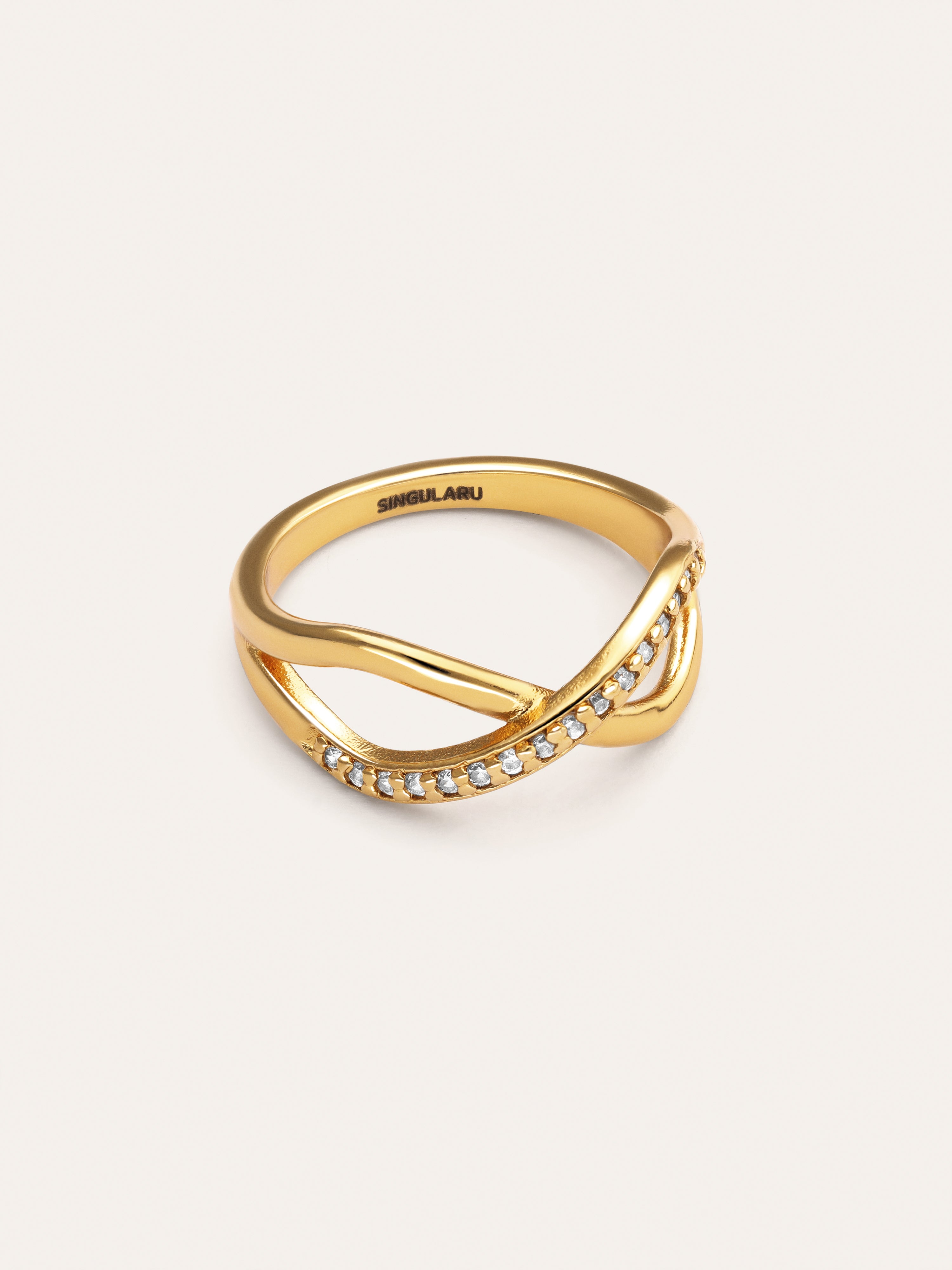 Anillo Eterna Sparks Baño Oro