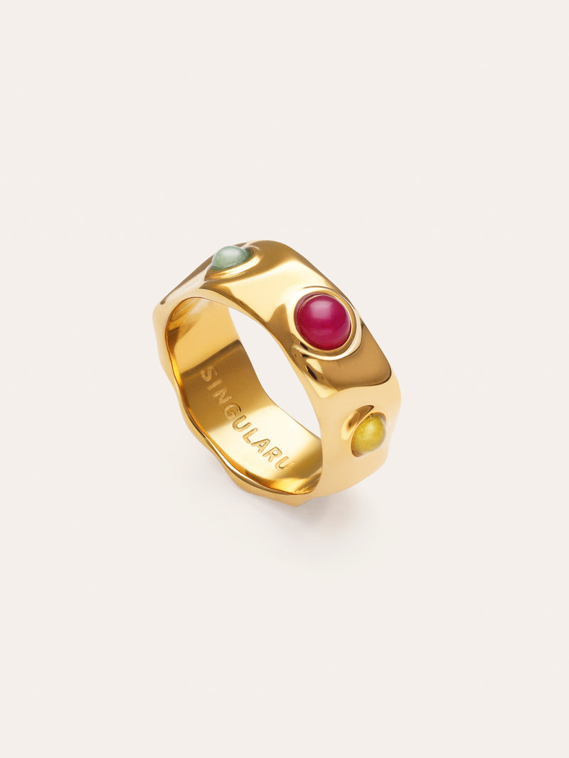 Bague Gina Acier Plaqué Or