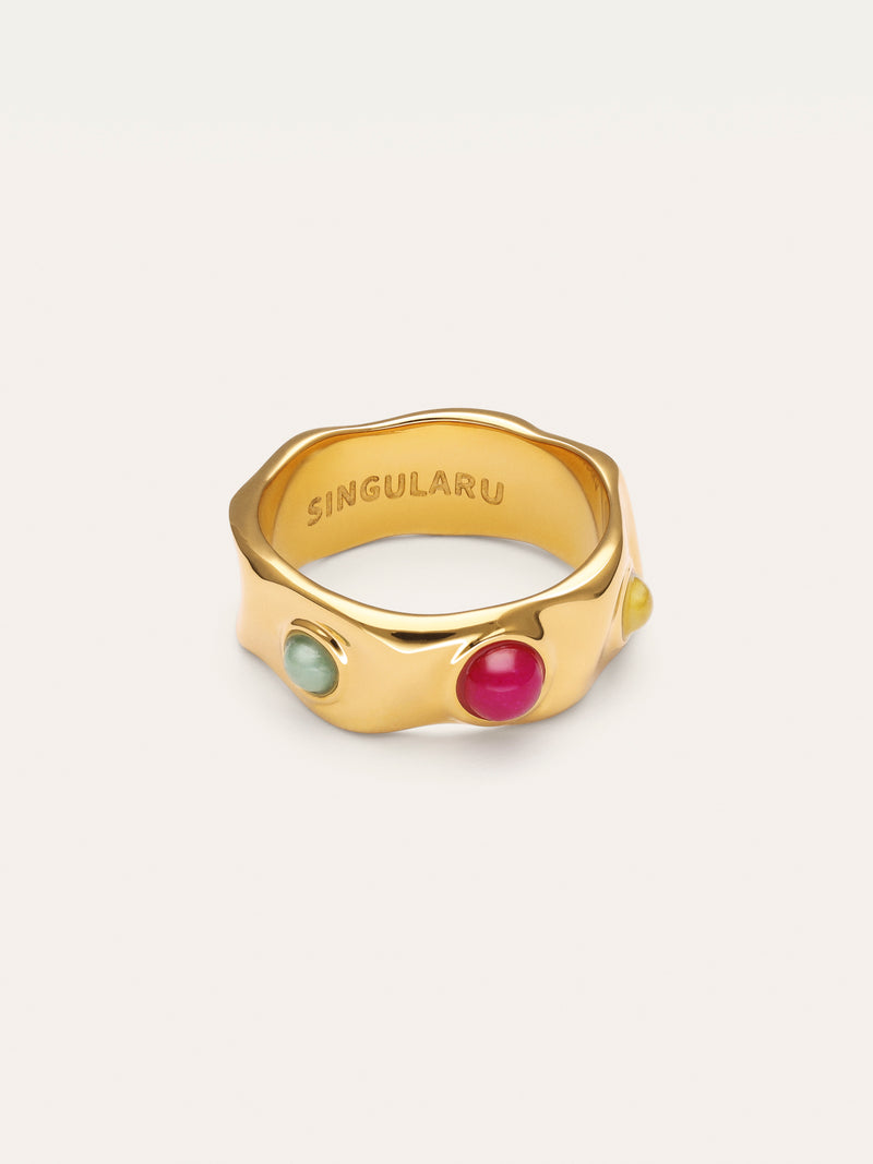 Bague Gina Acier Plaqué Or