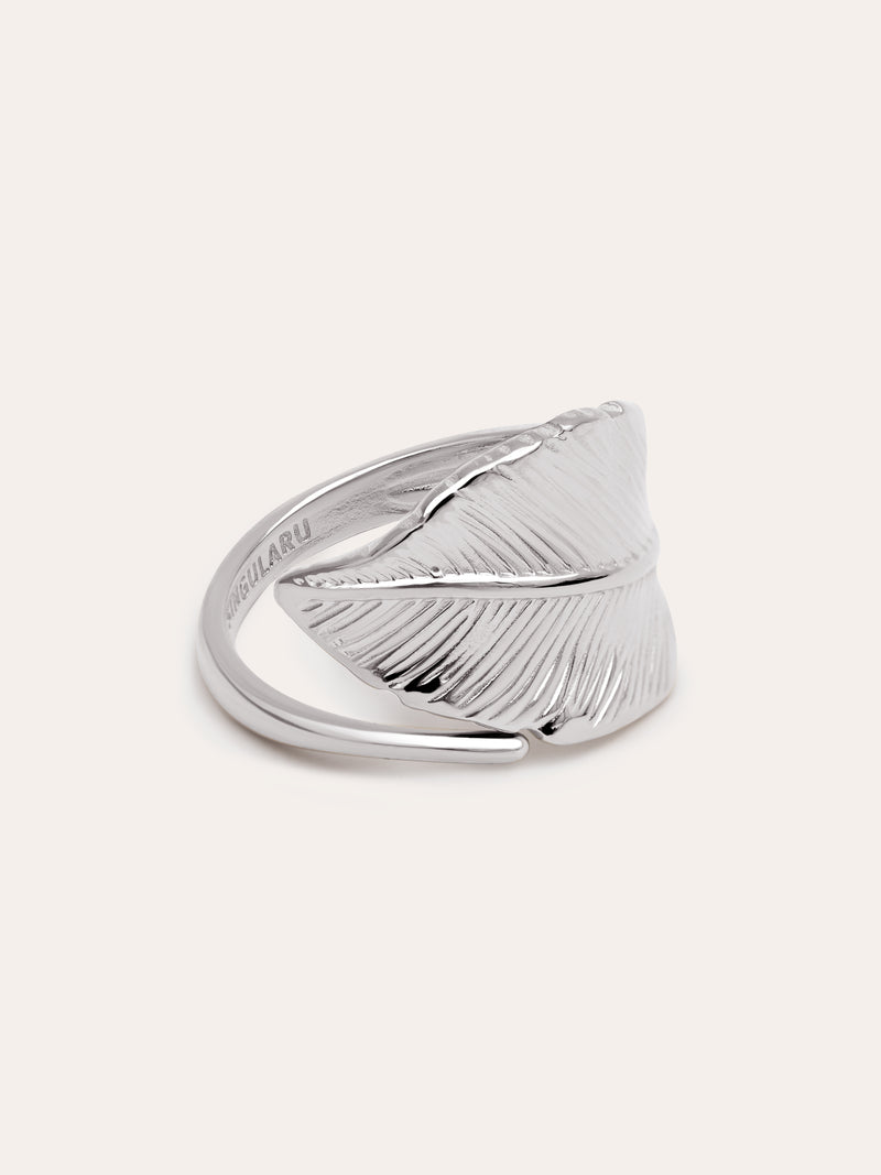 Blatt Ring Edelstahl