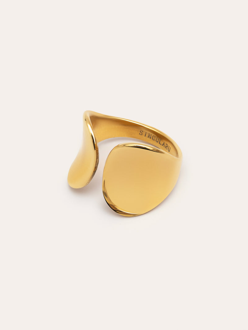 Bague Honey Acier Plaqué Or