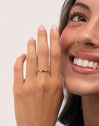 Anello Leonor Prado Placcato Oro - puesto en modelo