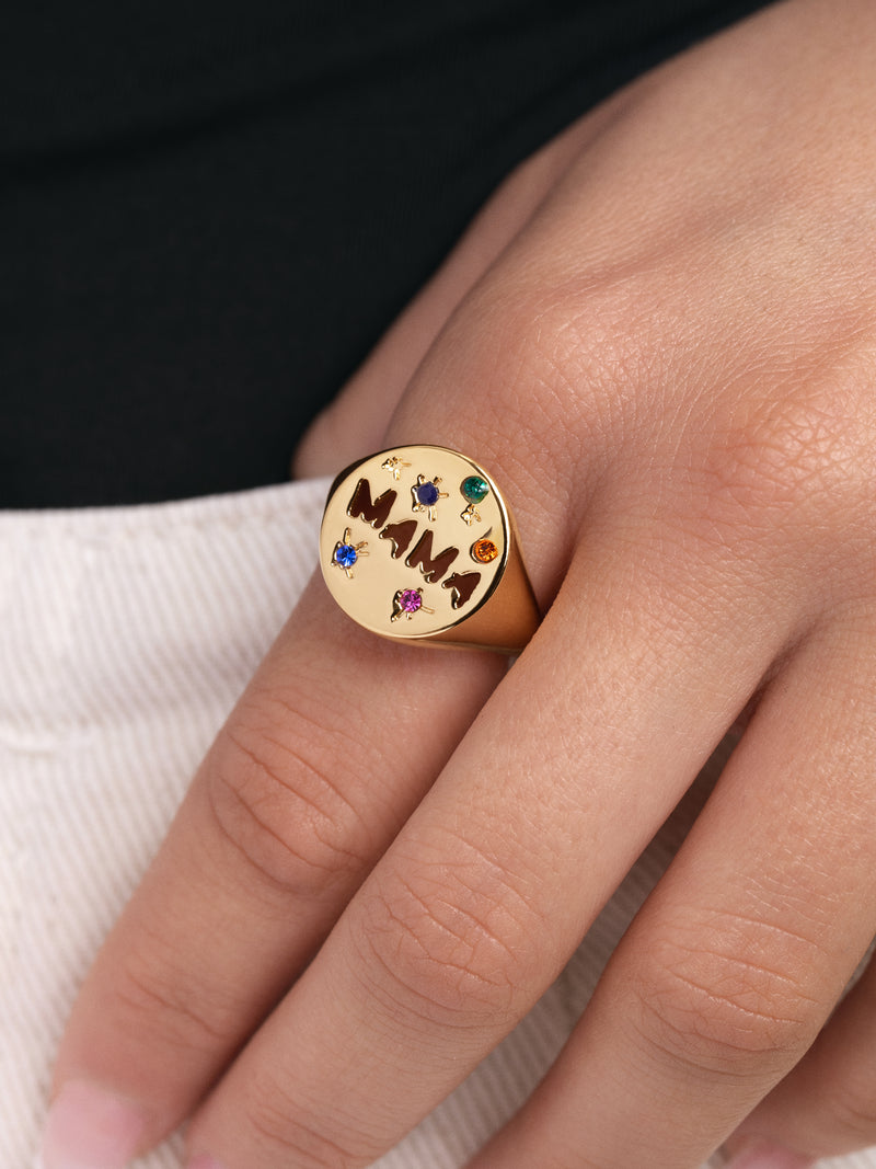 Mama Ring, vergoldet