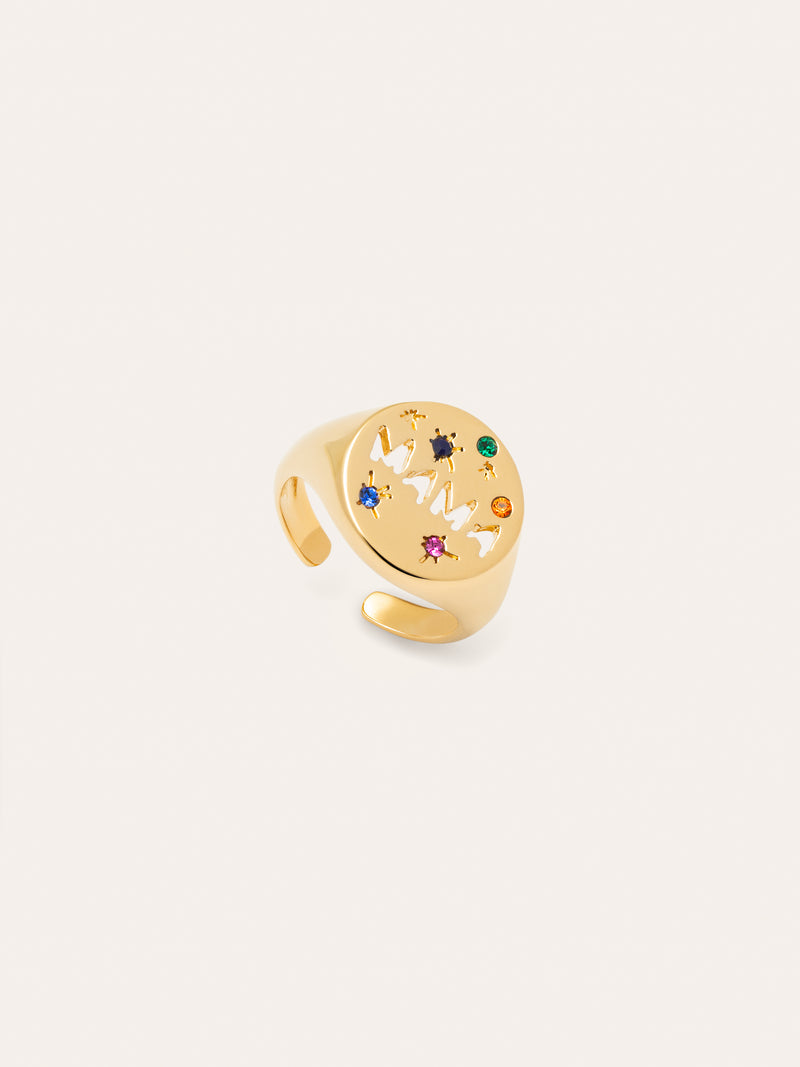 Mama Ring, vergoldet