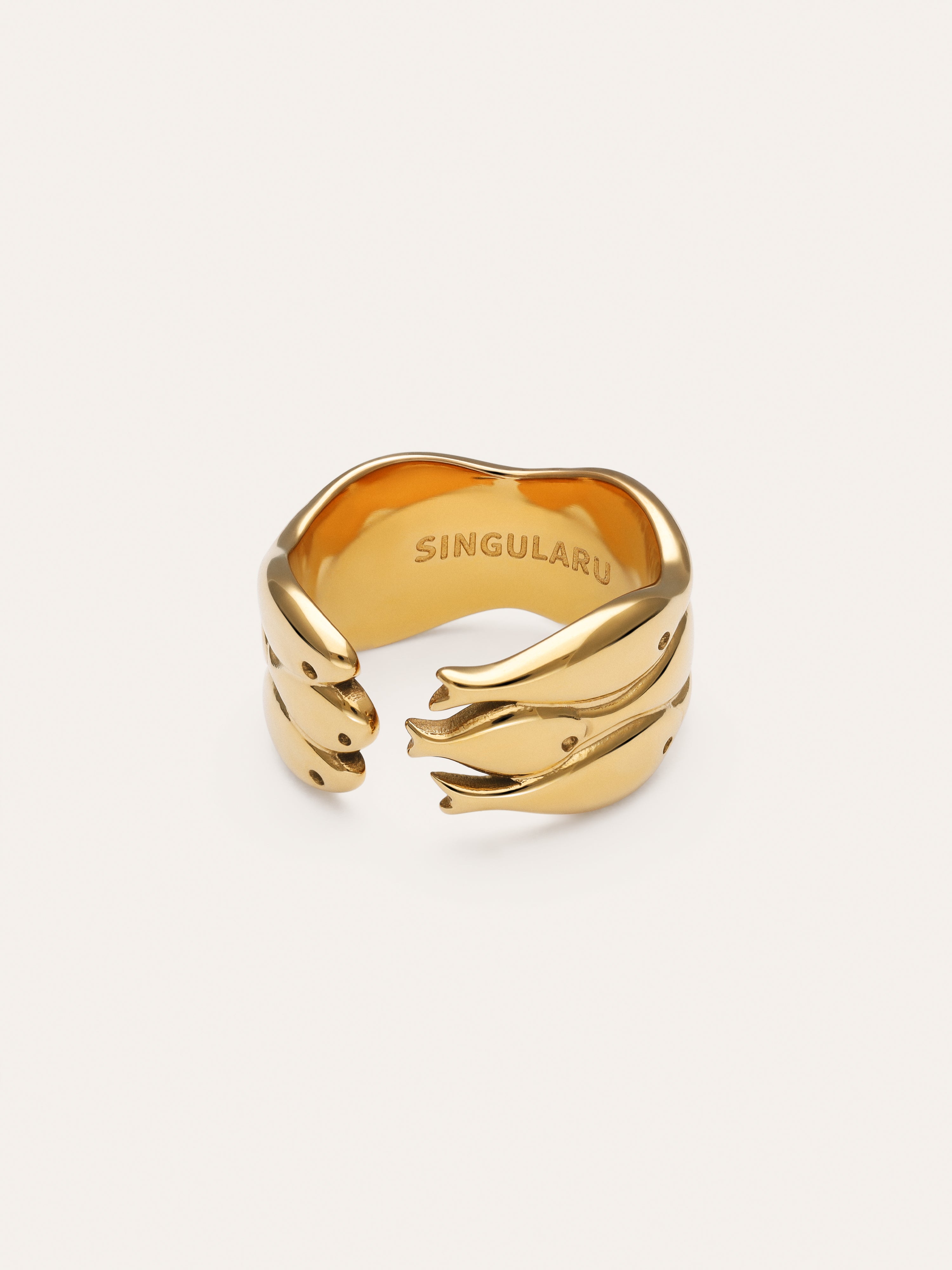 Anillo Maui Acero Baño Oro
