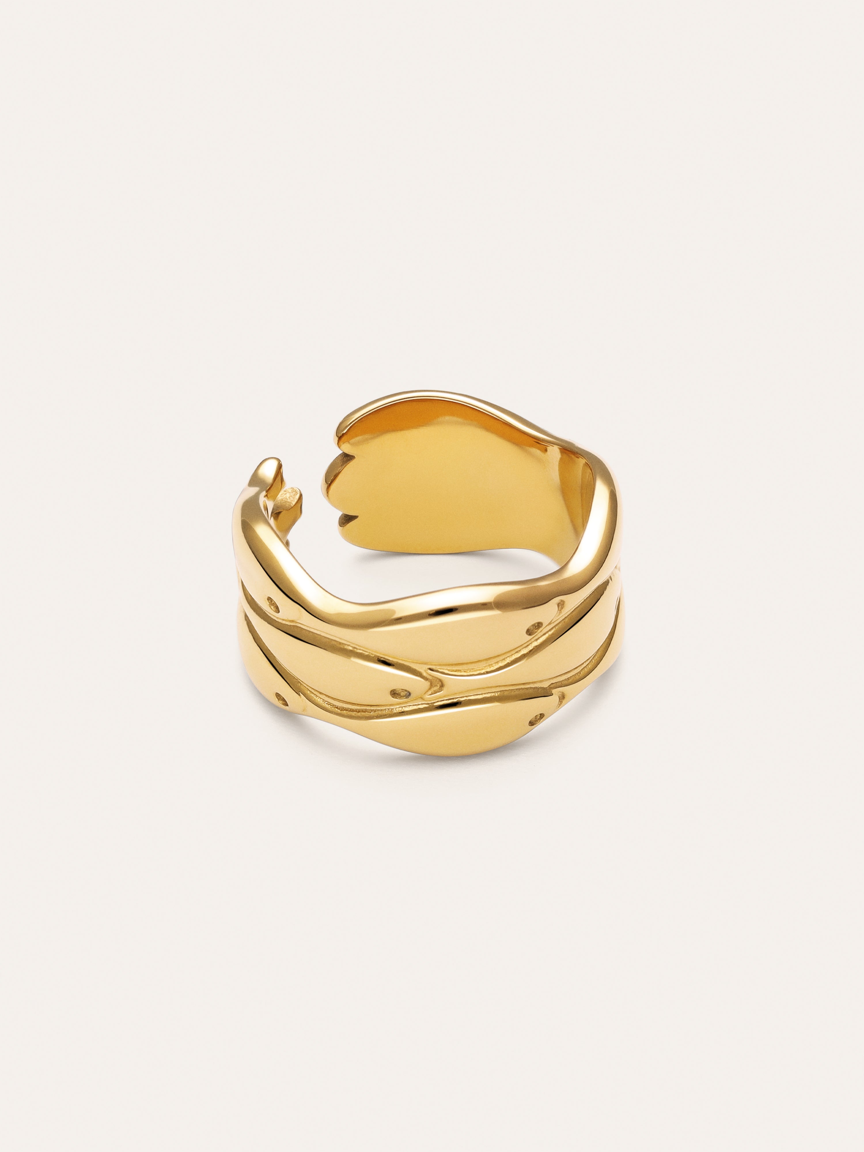 Anillo Maui Acero Baño Oro
