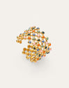 Anillo Mini Bomb Enamel Acero Baño Oro