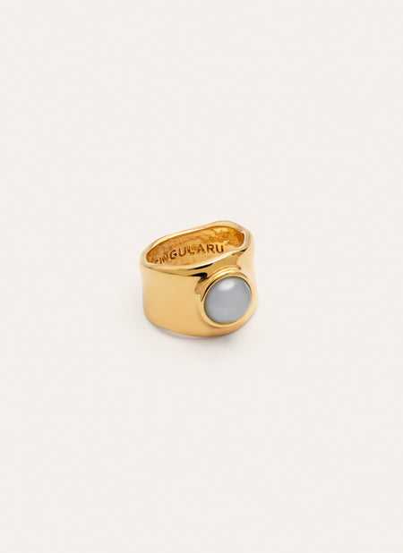 Anillo My Blue Stone Baño Oro
