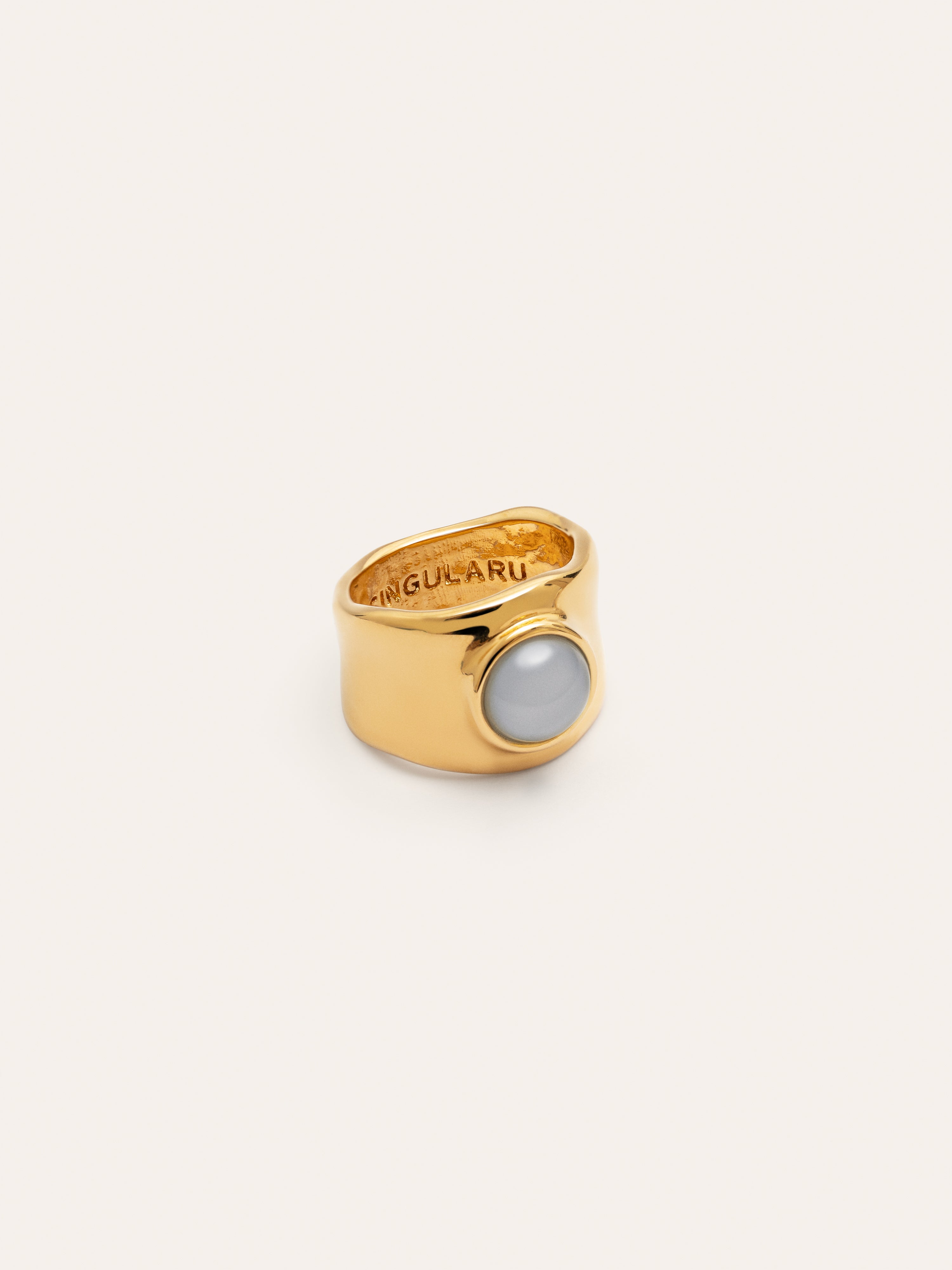 Anillo My Blue Stone Baño Oro