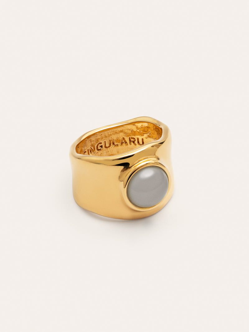 My Blue Stone Ring, vergoldet