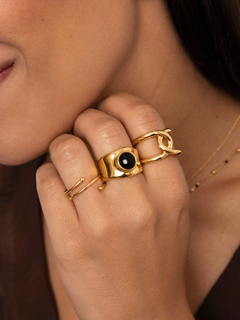 One Link Ring, vergoldet
