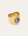 Anillo My Cianita Acero Baño Oro