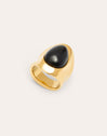 My maxi Onyx Stainless Steel Gold Ring