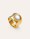 Ring My Nácar Stahl Vergoldet