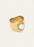 Bague My Nacre Acier Plaqué Or