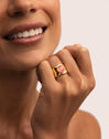 Anillo My Pink Stone Baño Oro