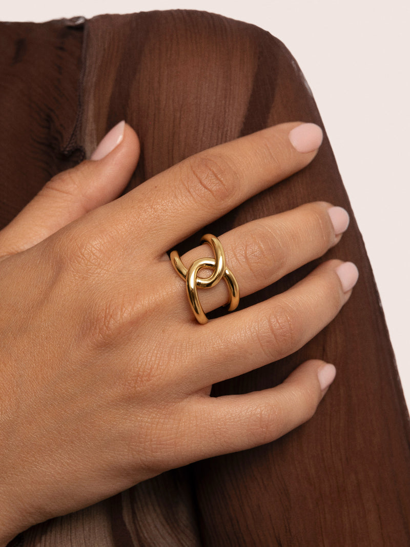 One Link Ring, vergoldet