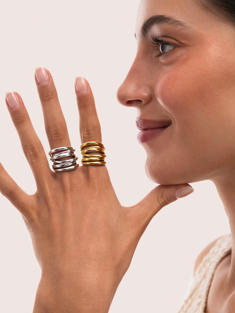 Ondina Ring Gold Plated Steel