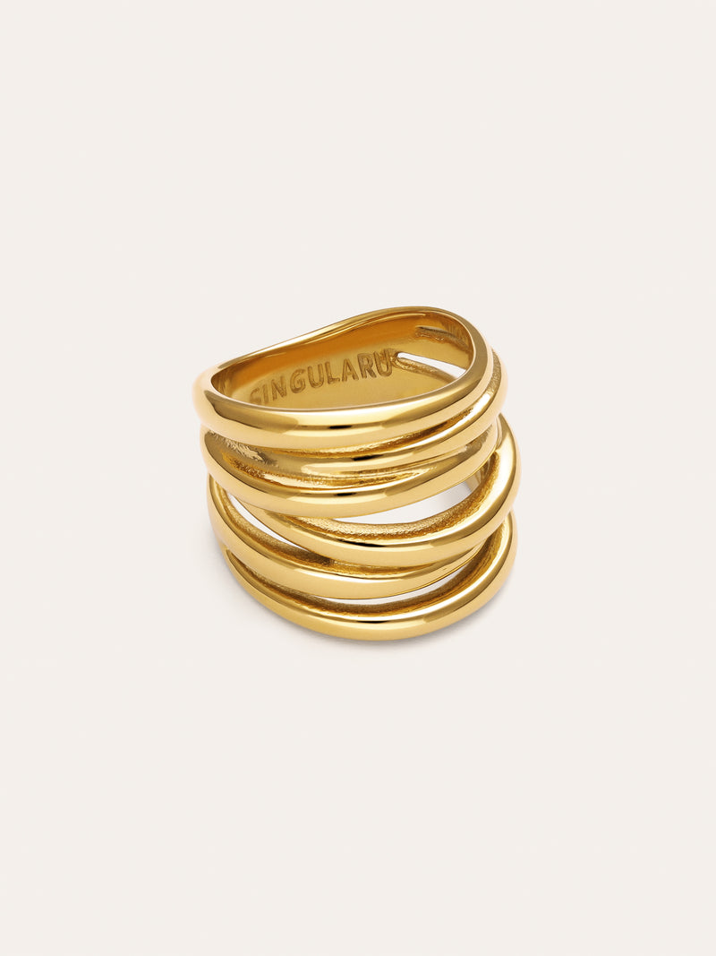 Ondina Ring Gold Plated Steel