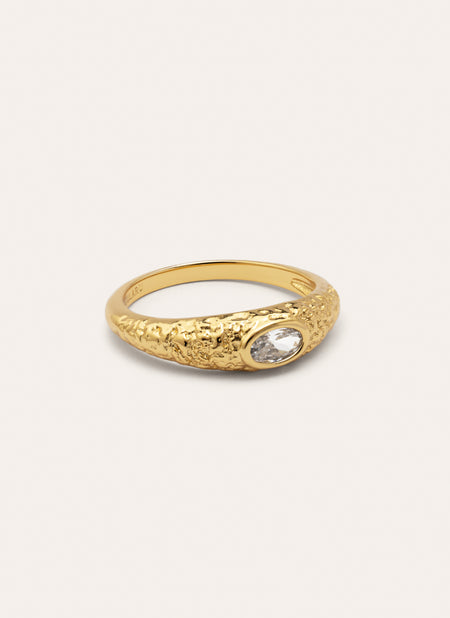 Anillo Organic River Baño Oro