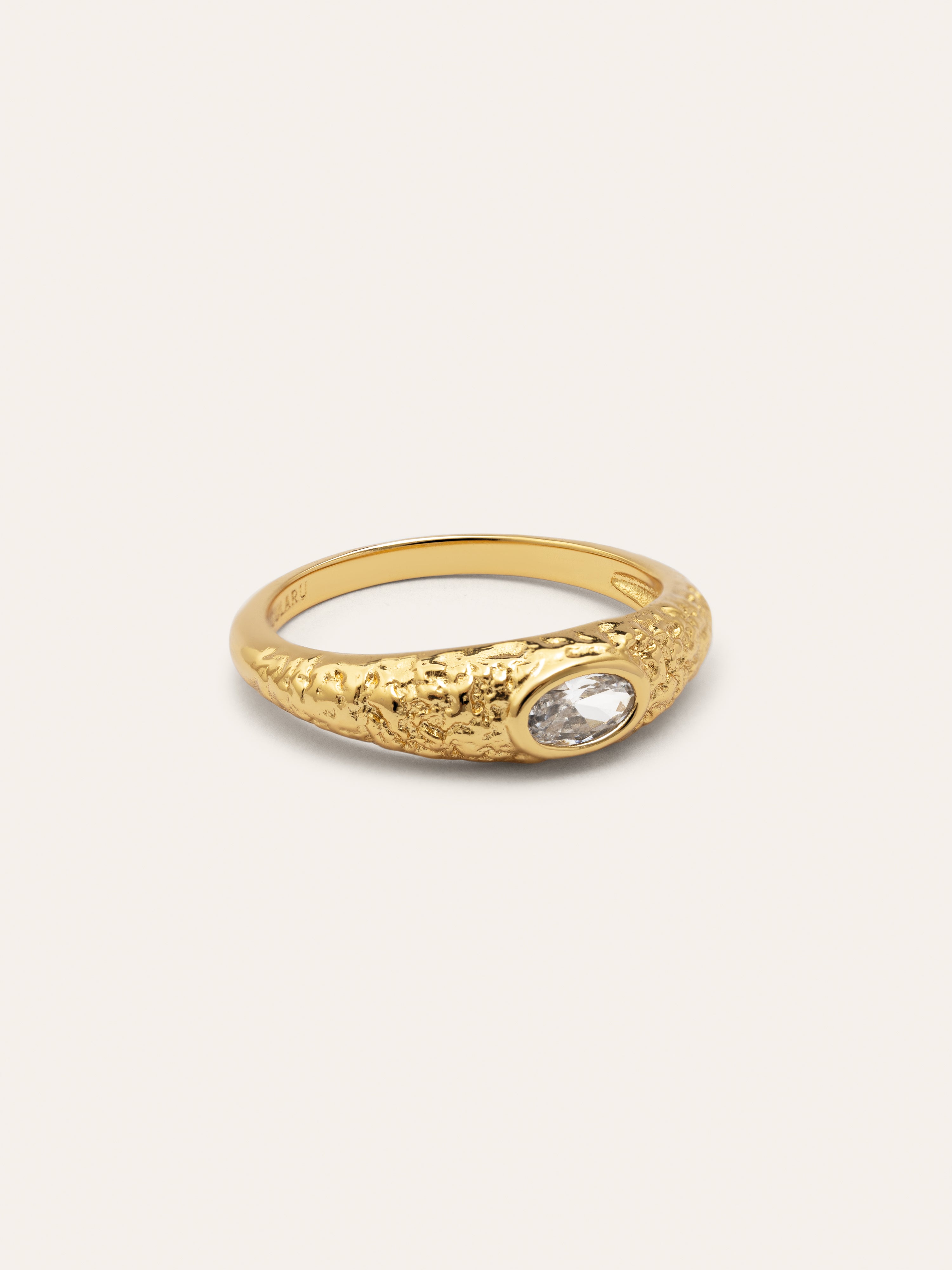 Anillo Organic River Baño Oro