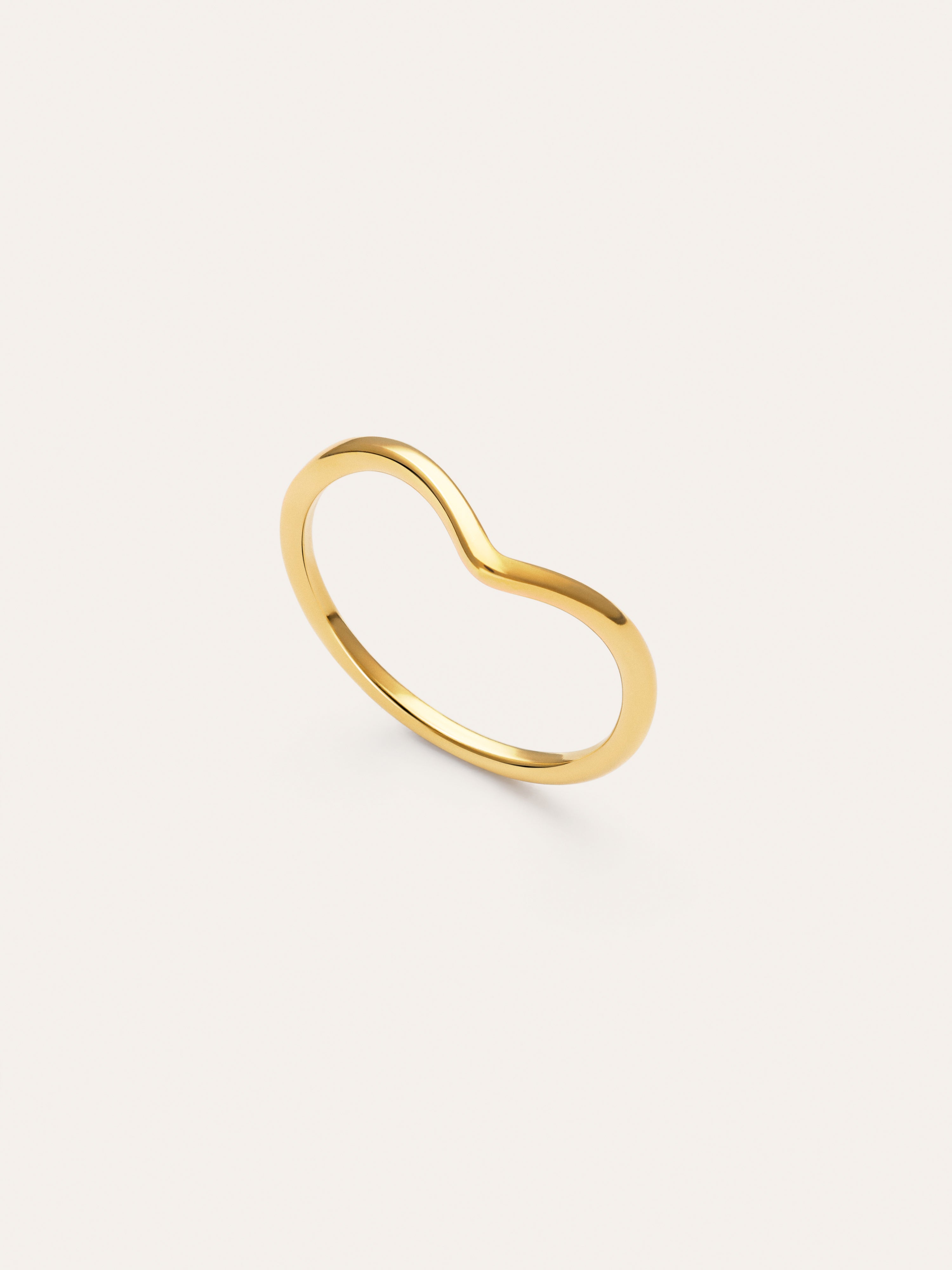 Peak Steel Ring, Gold-Plated