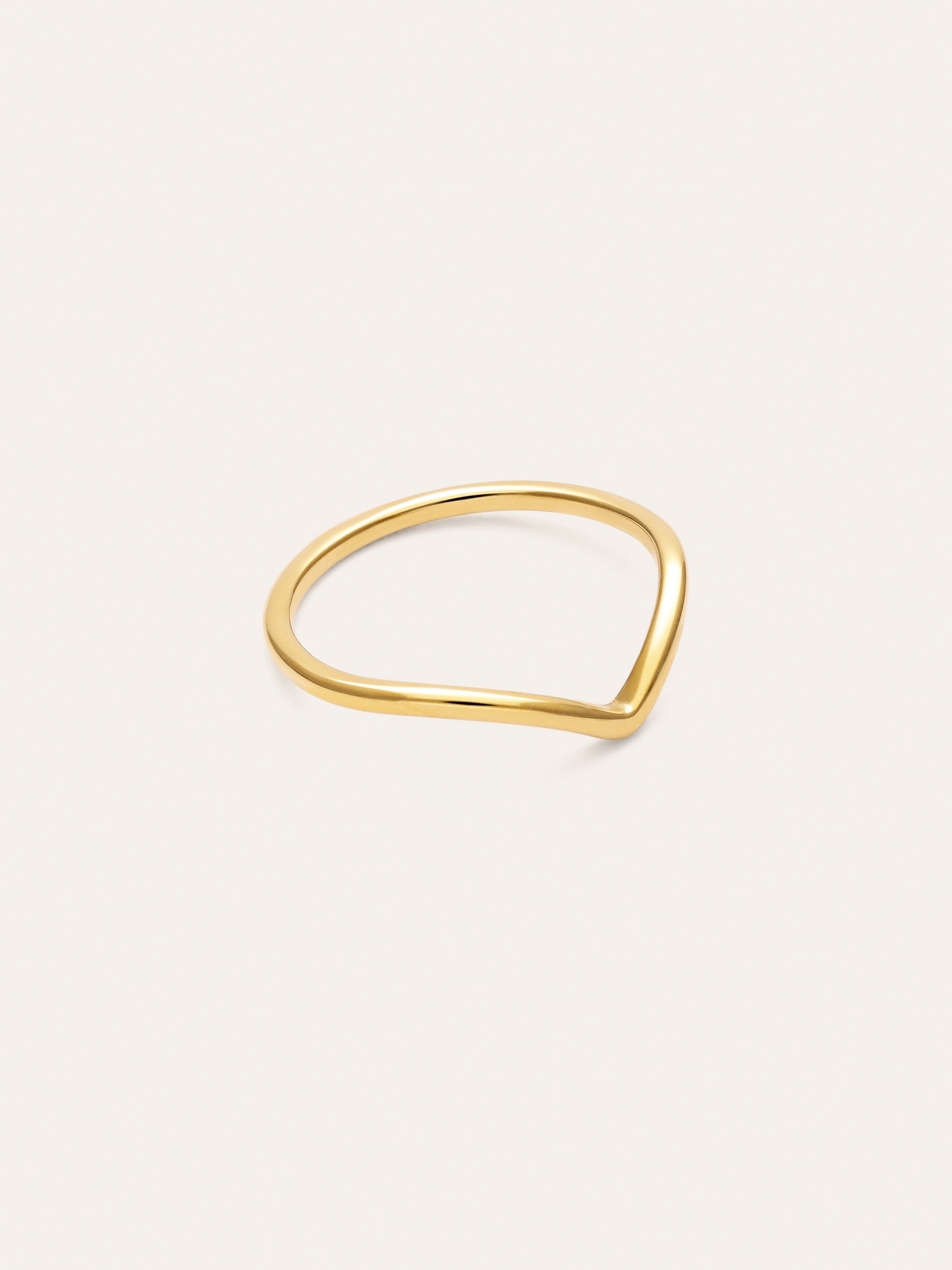 Peak Steel Ring, Gold-Plated
