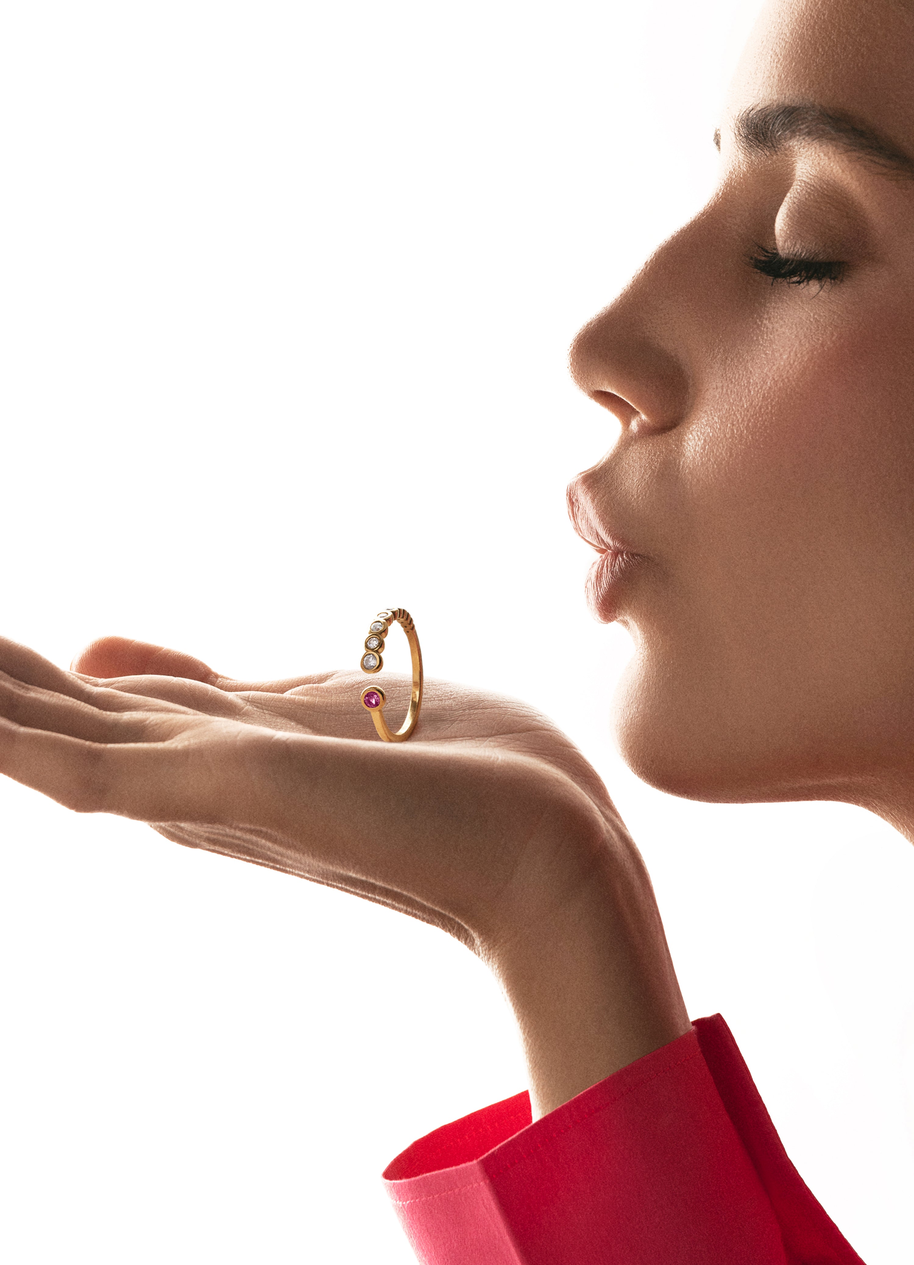 Pebble Pink Gold Ring 
