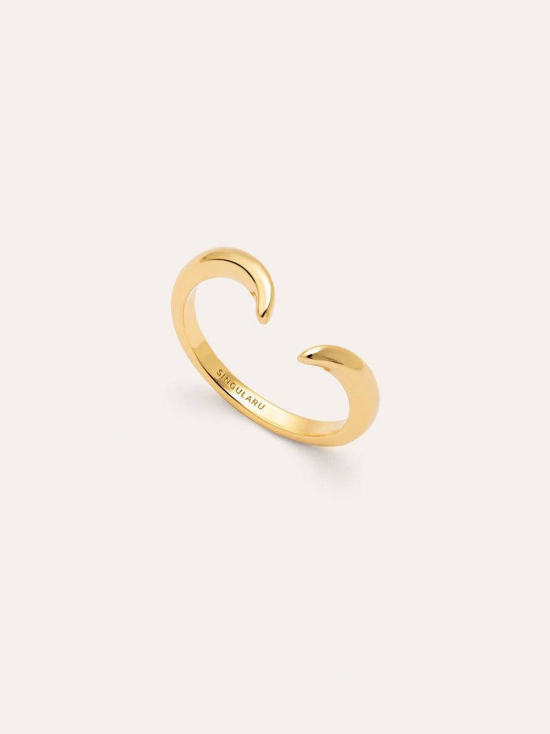 Anillo Peak Scarlett Plata Baño Oro