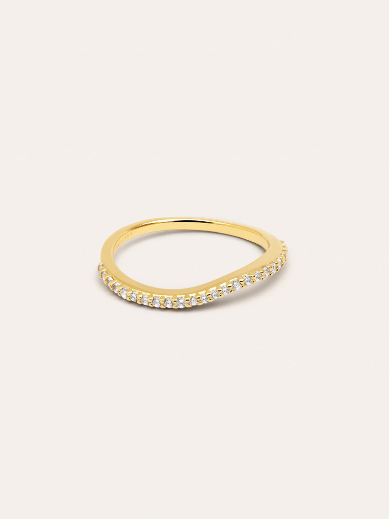 Anel Fino Scarlett Blanco Banho de Ouro