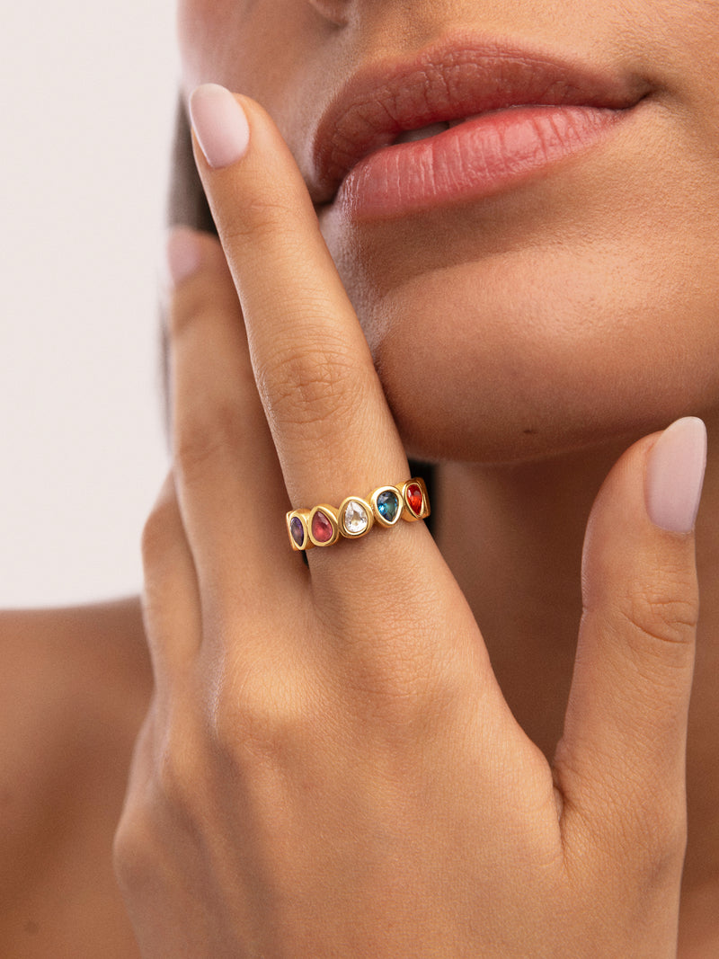 Ring Sirena Colors Edelstahl Vergoldet