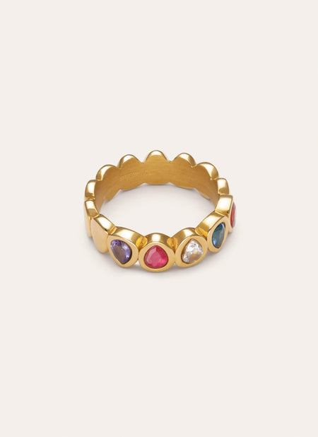 Bague Sirena Colors Acier Plaqué Or