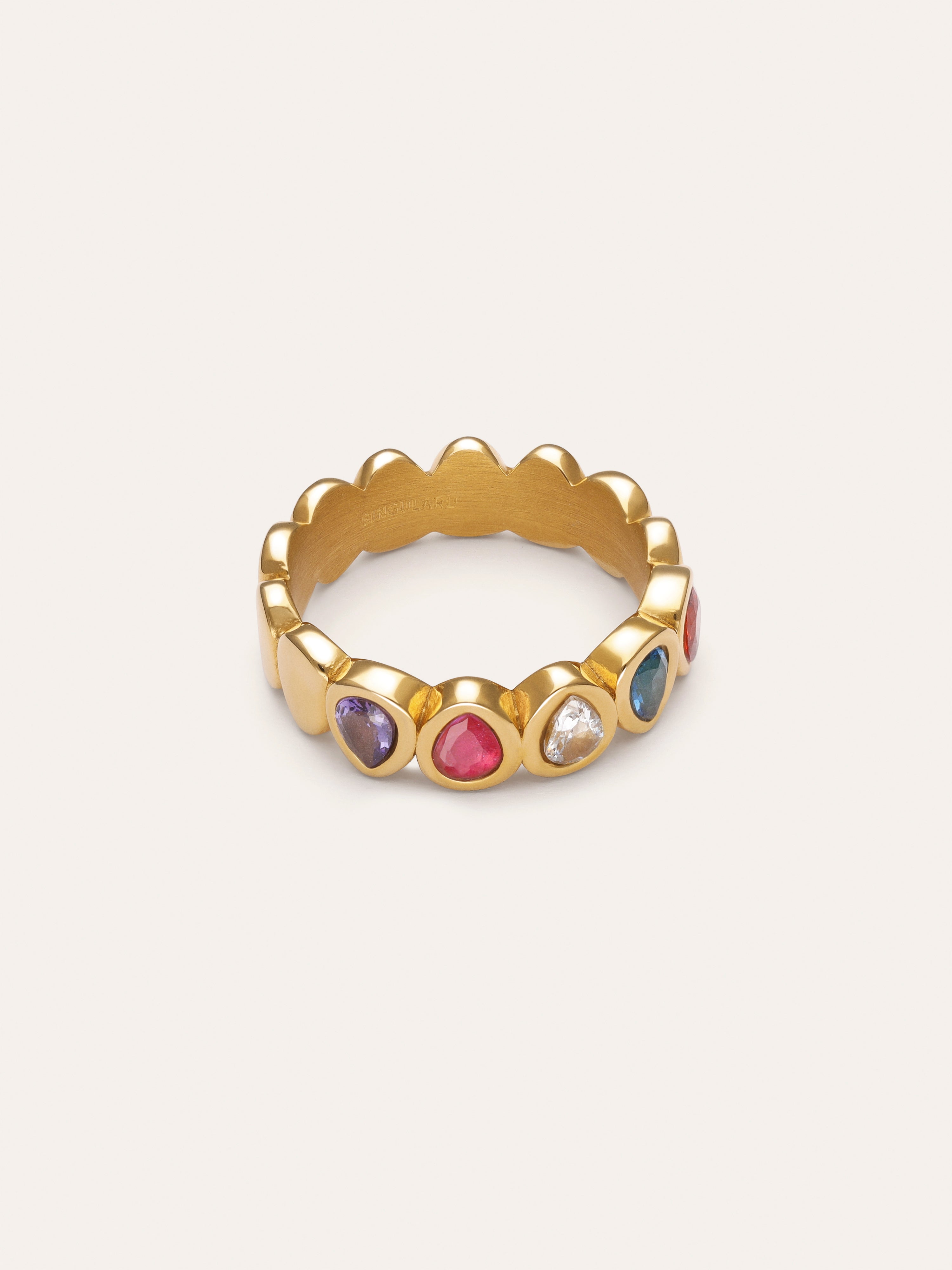 Ring Sirena Colors Edelstahl Vergoldet
