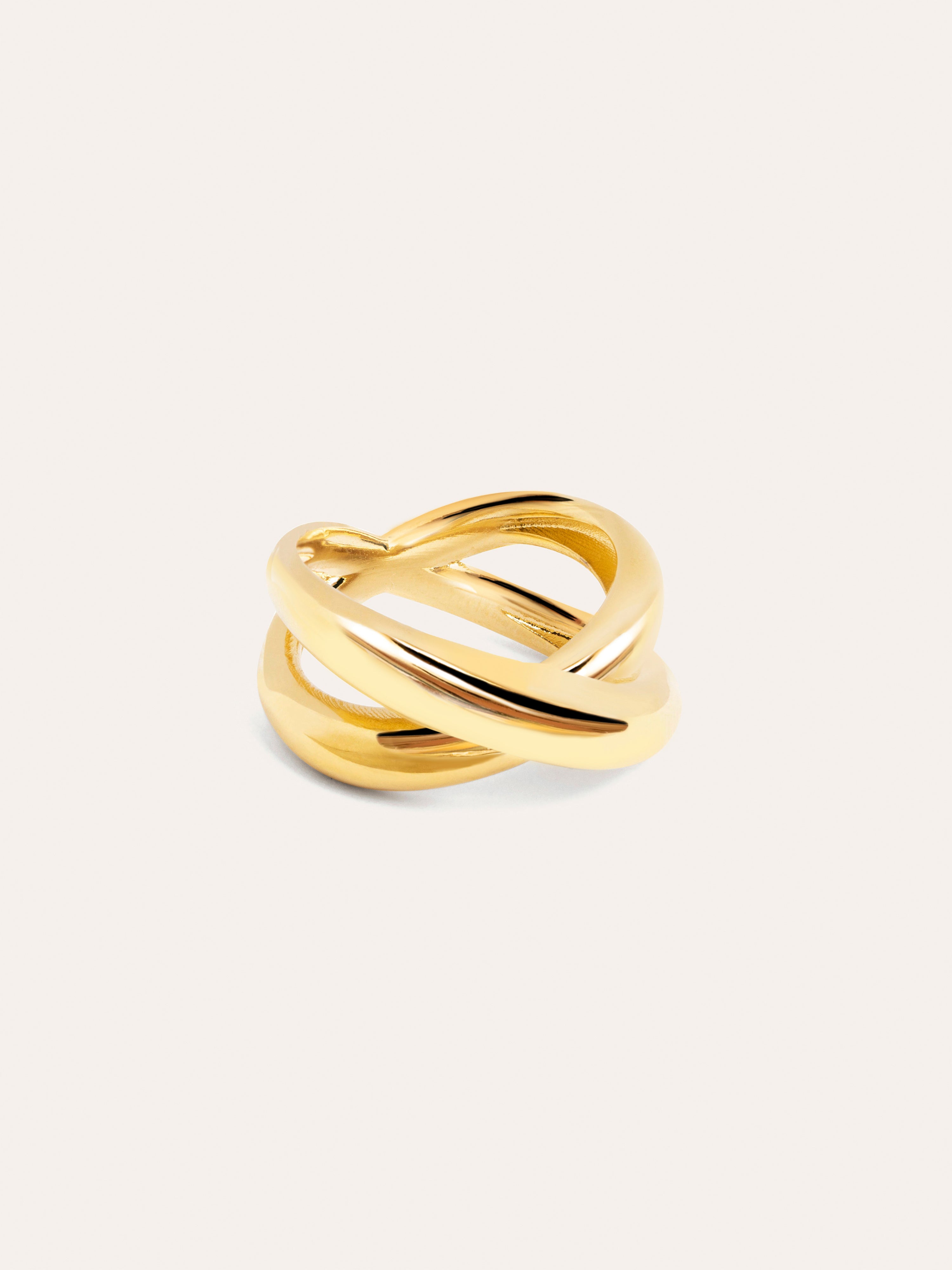 Single Cross Gold Ring