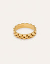 Sierpe Steel Gold Plated Ring
