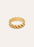 Sierpe Steel Gold Plated Ring