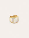 Anillo Siren Shells Acero Baño Oro