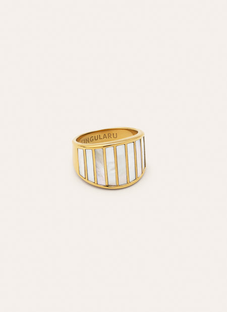 Siren Shells Stainless Steel Gold Ring