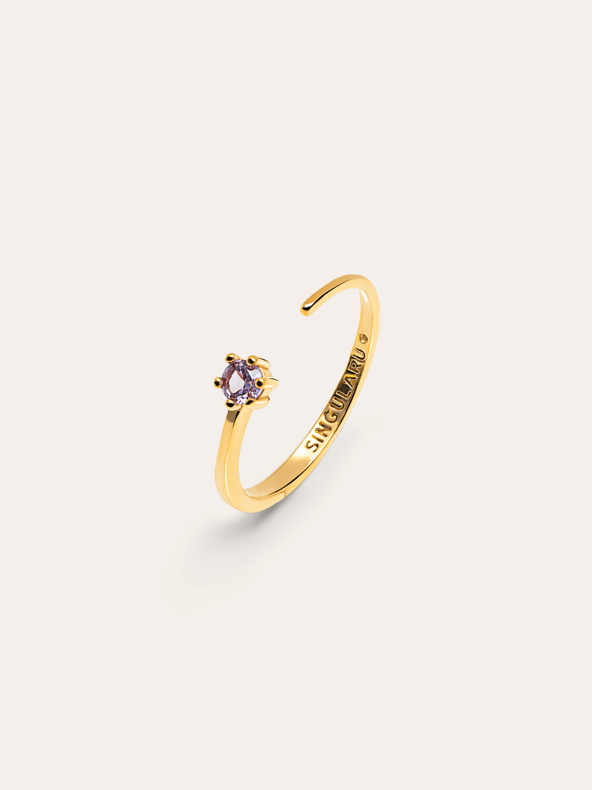 Imagen detalle de Anello Sophie Lavande placcato in oro