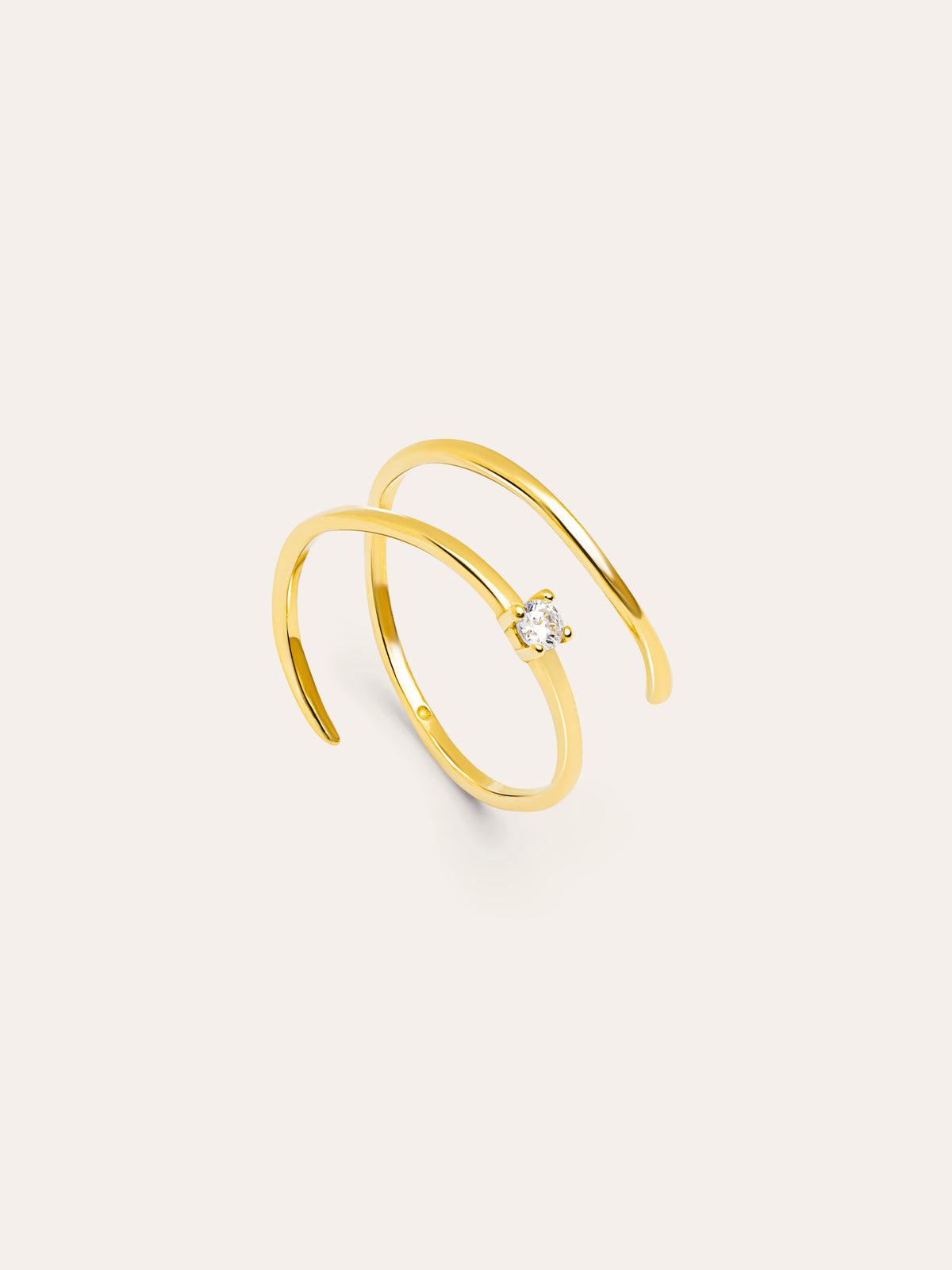 Imagen detalle de Bague Spiral Spark Plaqué Or