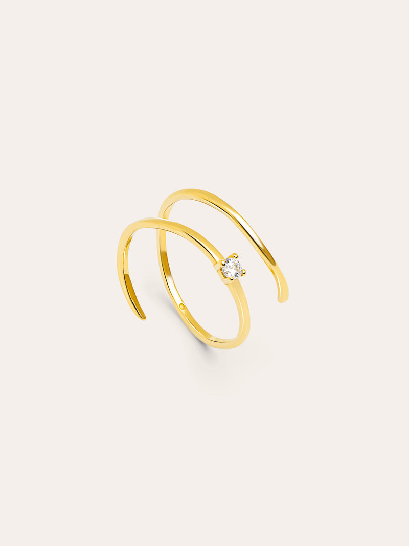 Bague Spiral Spark Plaqué Or