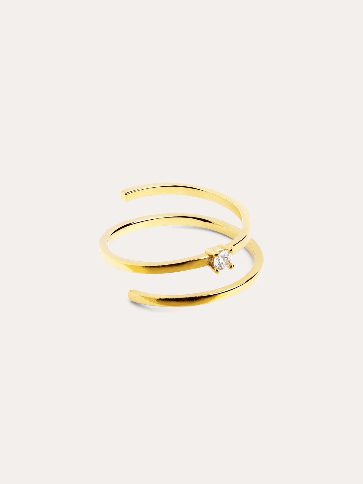 Bague Spiral Spark Plaqué Or